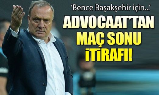 Advocaat'tan maç sonu itiraf!