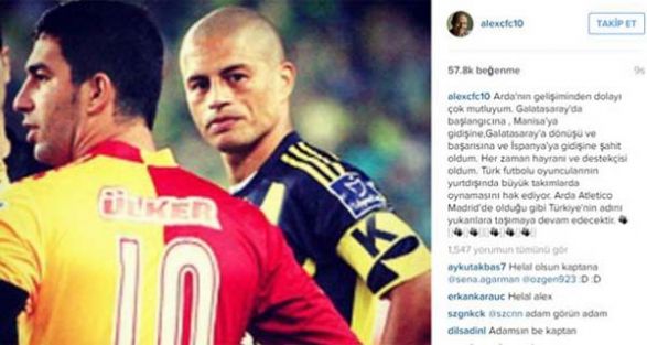 Alex'ten Arda'ya tebrik