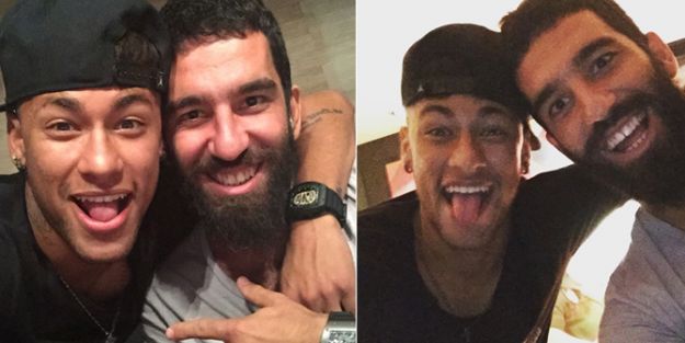 Arda Turan, Neymar’a misafir oldu!