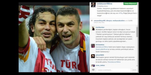 Arda'dan Selçuk İnan'a destek