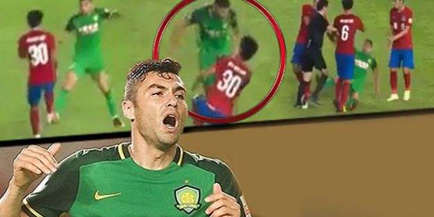 Burak Yılmaz rakibine sert girdi! Ortalık karıştı