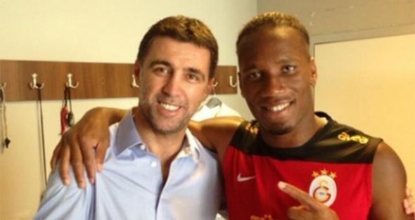 Drogba , Hakan Şükür buluşması