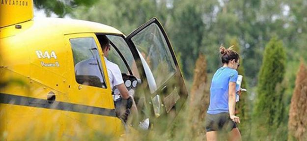 Ekmek almaya helikopterle gitti!