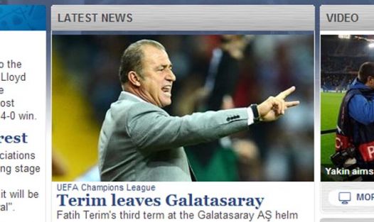Fatih Terim UEFA'da Haber oldu