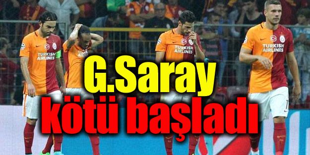 G.Saray'dan kötü başlangıç