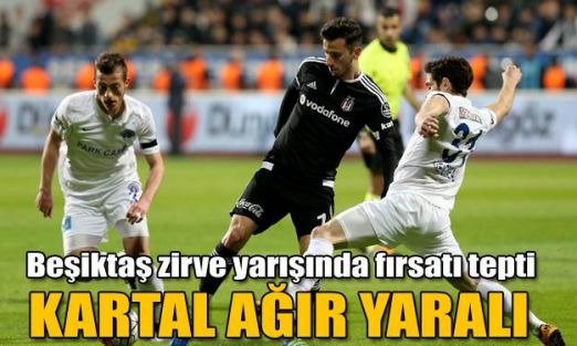 Kartal ağır yara aldı