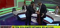 Canlı yayında etek giydi