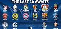Şampiyonlar Ligi'nde son 16 belli oldu